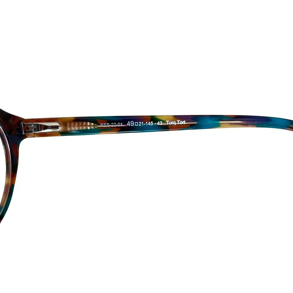 RESPEC Newark Round Eyeglasses Turquoise Tortoise Unisex Acetate Frame RES 22-01